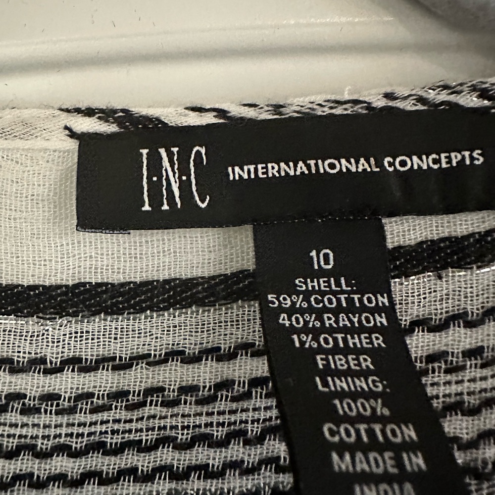 INC International Concepts Monochrome Striped dress/cover-up.